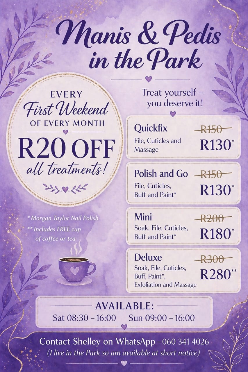 Latest Manis and Pedis in the Park special